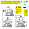 Hylite LED Lotus Repl for 100W HID, 20W, 2800 L, 5000K, E26, DIM. 25Deg. Lens HL-LS-20WD-25-E26-50K